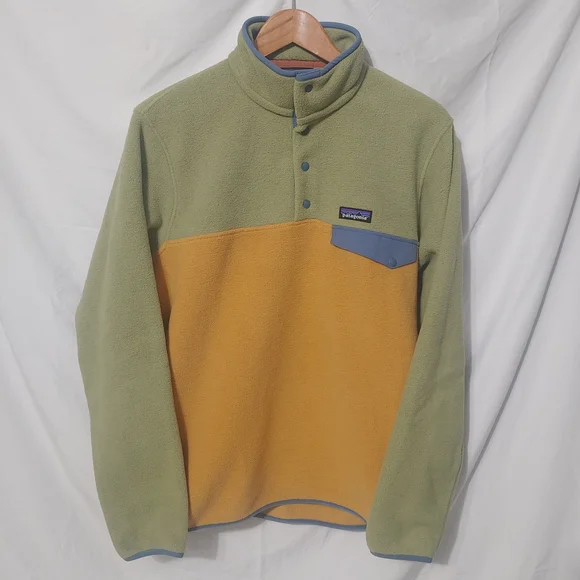 Patagonia Synchilla Snap-T Pullover Pufferfish Gold Men's Medium Excellent Cond. - Picture 1 of 6